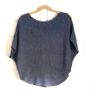 Blue short sleeve sweater